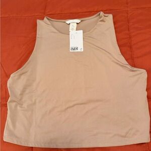 H&M Women's Sleeveless Beige Crop Top